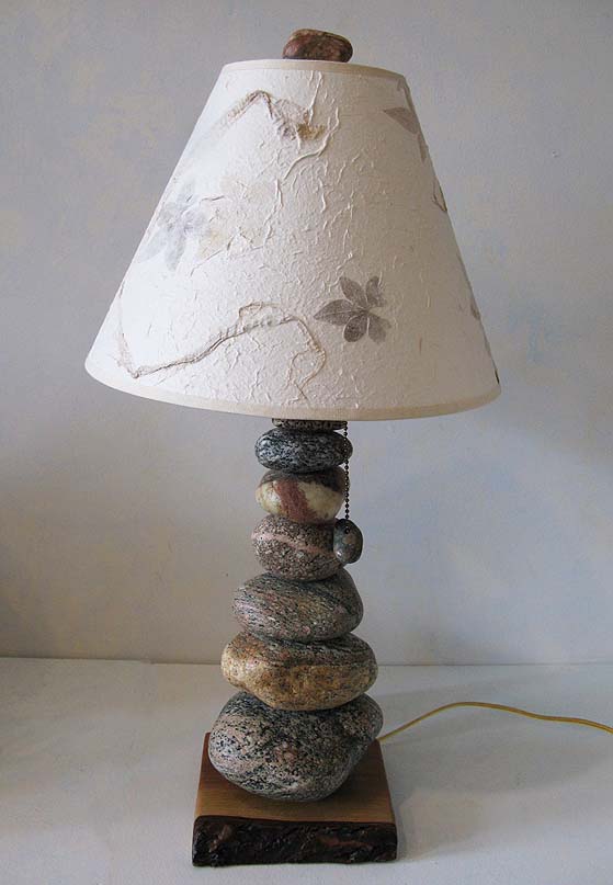 Lake Michigan Beachstone Lamp